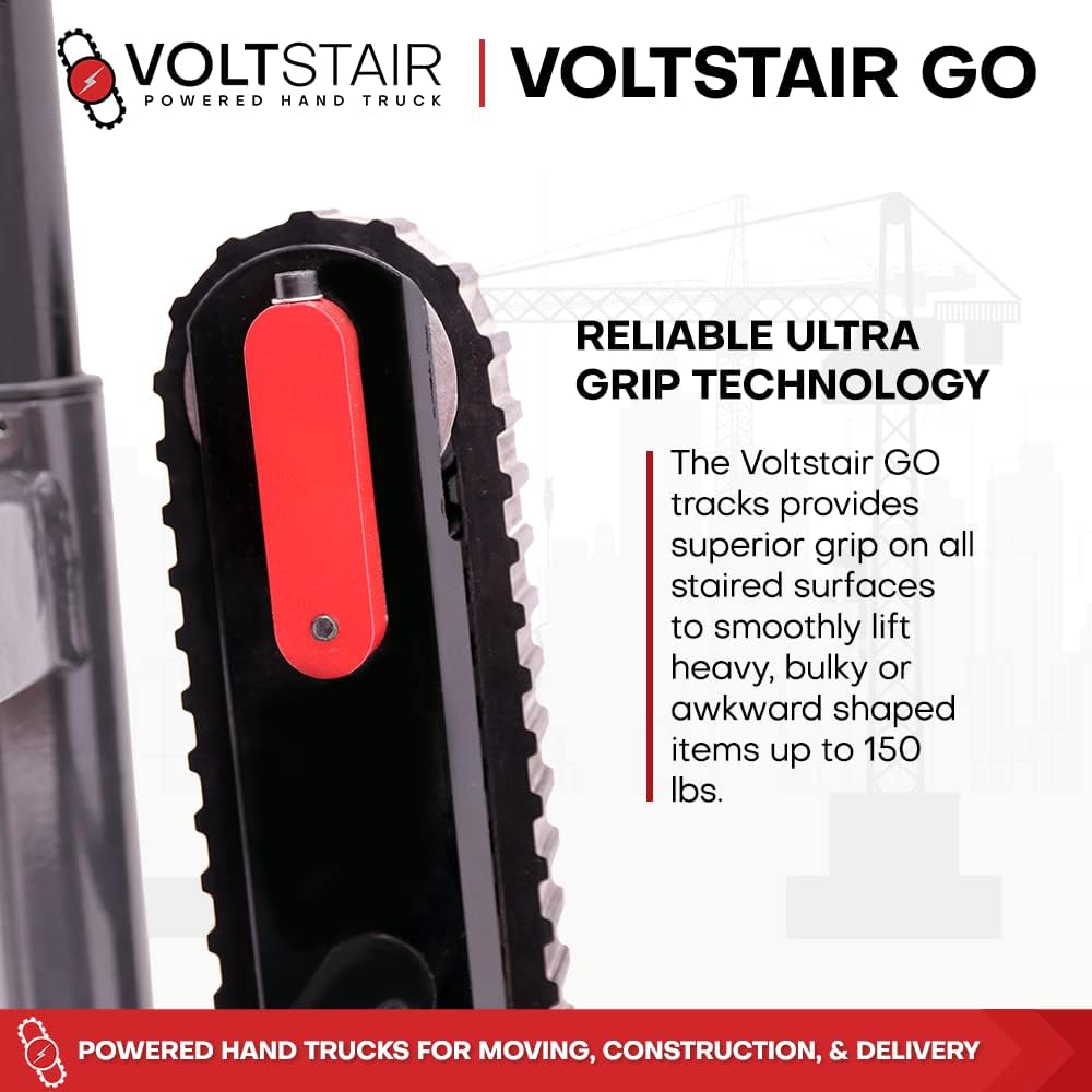 Voltstair GO Portable Electric Battery Powered Motorized Stair Climbing Hand Truck with 150lb. Lift Capacity
