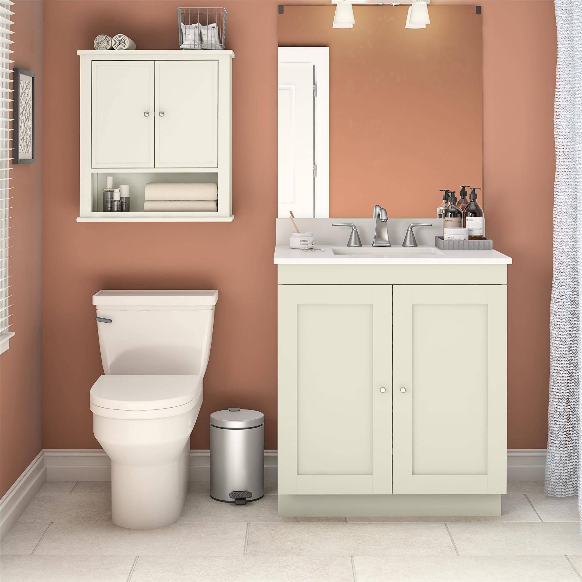 Ameriwood Franklin Wall Cabinet Soft White 80138316