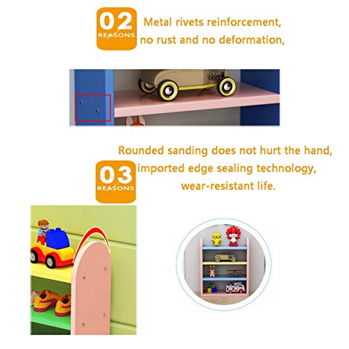 Shoe Rack,Children's Multi-Layer Cartoon Baby Shoe Storage Rack Small Colorful Storage Shelf Slipper Organizer Mini Standing Shoes Shelf Happy