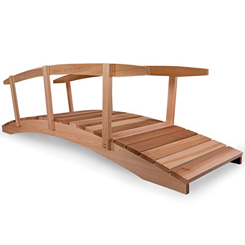 All Things Cedar FB36 Garden Bridge | 3-Ft Durable Outdoor Wooden Bridge for Garden, Backyards & Streams | Easy Assembly & Sustainably Sourced Cedar Wood | 36x29x7