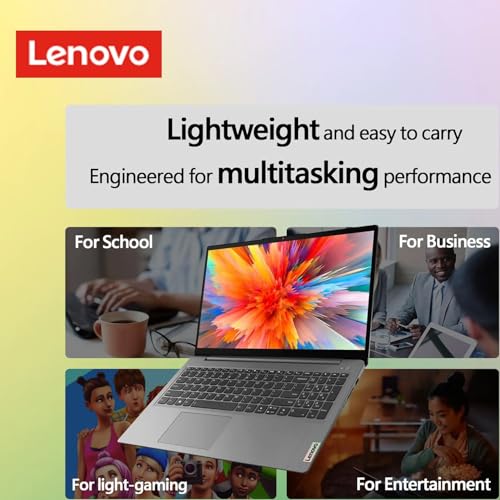 Lenovo IdeaPad 1 Laptop, 15.6" FHD Display, Intel Core i5-1235U, 24GB RAM, 1TB SSD, Numeric Keypad, SD Card Reader, Webcam, HDMI, RJ45, Wi-Fi 6, Windows 11 Home, Grey