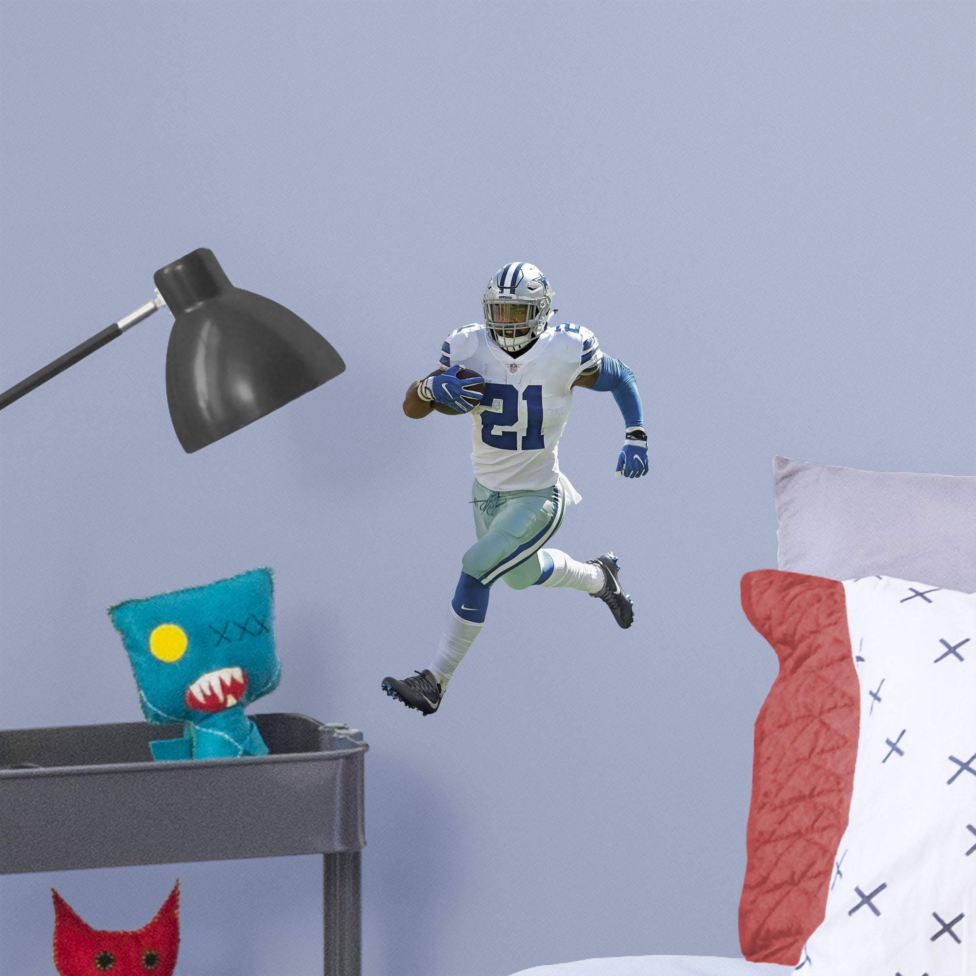 Ezekiel Elliott for Dallas Cowboys - Officially Licensed NFL Removable Wall Decal Giant Athlete + 2 Wall Decals (30x22W x 51x22H