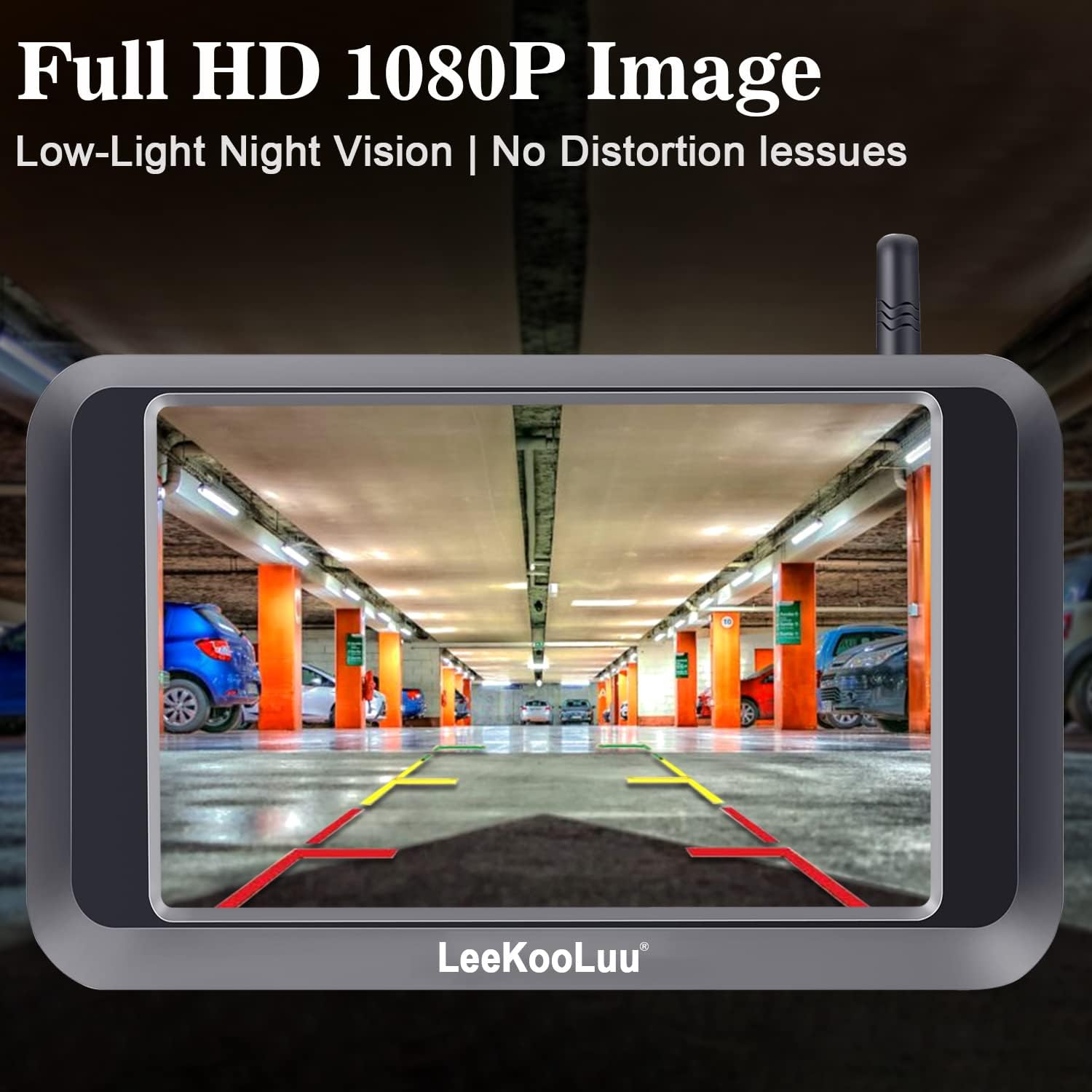 Wireless Backup Camera for Trucks with 5'' Monitor Full HD 1080P Bluetooth Backup Camera Rear View Camera Stable Digital Signals Support Add Second Wireless Camera for DIY Installation LeeKooLuu F09
