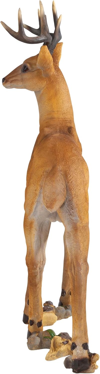 Design Toscano LY88195 Woodland Buck Deer Indoor/Outdoor Garden Statue Decoy, 23 Inches Wide, 13 Inches Deep, 37 Inches High, Full Color Finish