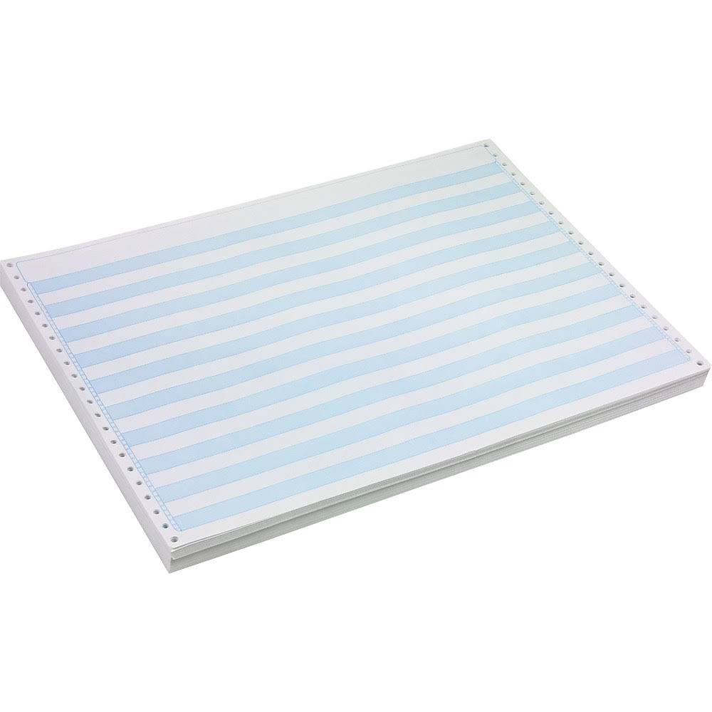 Staples Blue Bar Computer Paper, 14 7/8 inch x 11 inch, 15 lb.