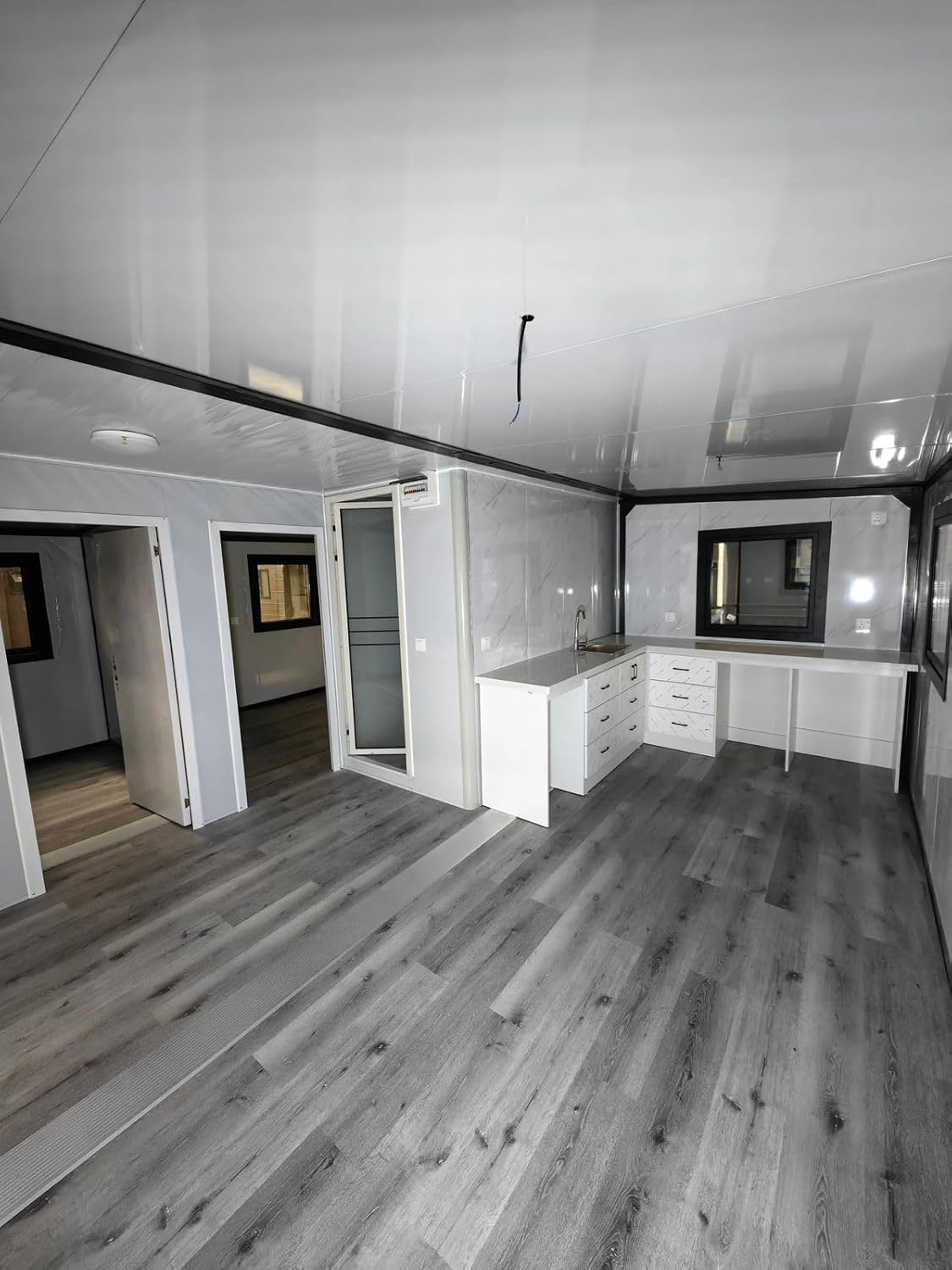 2 Bedroom Portable Home, 40ft Container, Foldable Floor Plan, Outdoor Kitchen, Modern Prefabricated Living