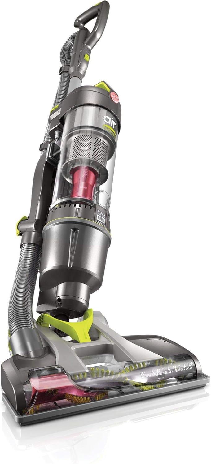 Hoover Windtunnel Air Steerable Bagless Upright Vacuum Cleaner, Lightweight, Corded, UH72400, Grey , Gray