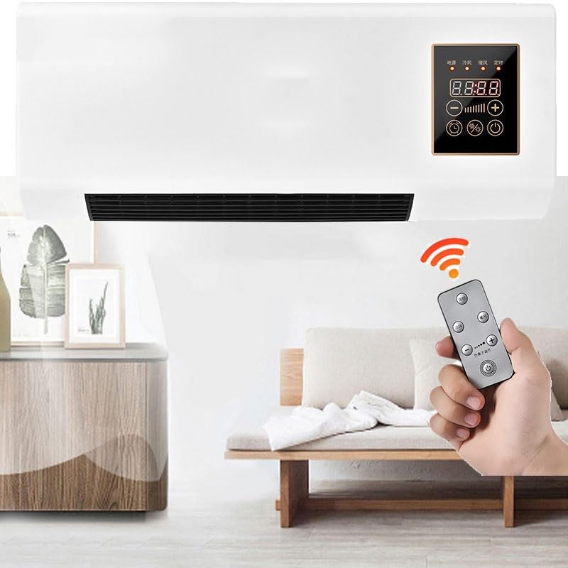 Mini Air Conditioner Wall Mounted Fan, Dual Use Mini Cooling And Heating Air Conditioner,Wall Mounted Heating Machine,Portable Wall Mounted Ac And Heater Combo For Bathroom, Bedroom