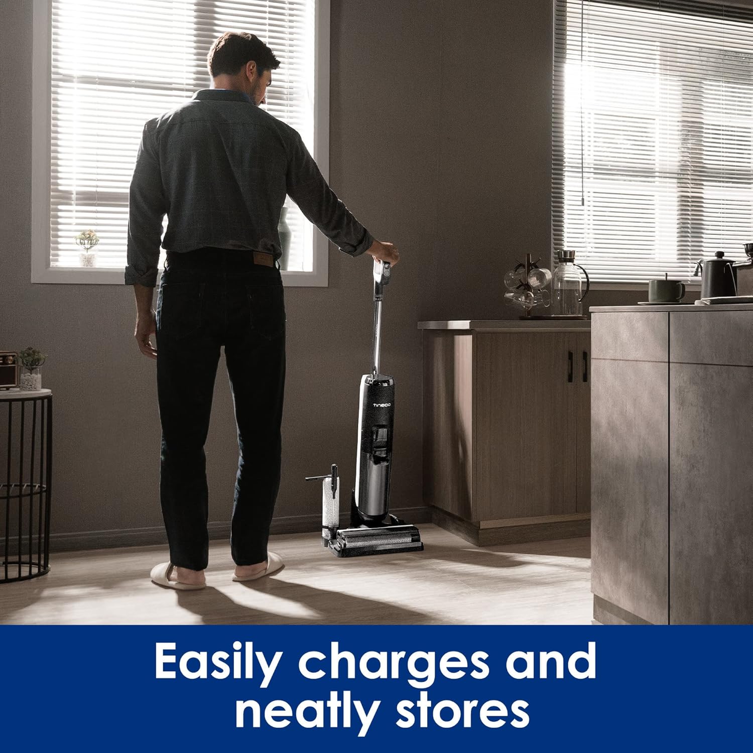 TTineco Floor ONE S5 PRO Smart Cordless Wet Dry Vacuum Cleaner and Mop for Hard Floors, LCD Display, Floor Washer Great for Sticky Messes and Pet Hair, Long Run Time, Wi-Fi, App and Voice Guide