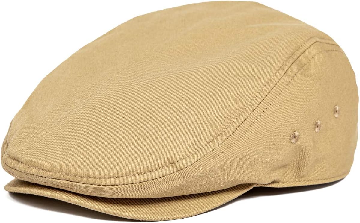 JANGOUL Men Ivy Cap Cotton Twill Newsboy Flat Cap