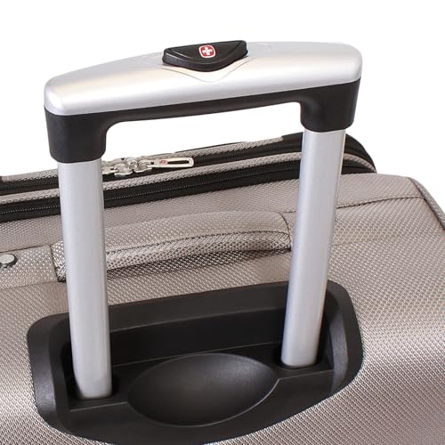 SwissGear Sion Softside Expandable Luggage, Black, Checked-Large 29-Inch