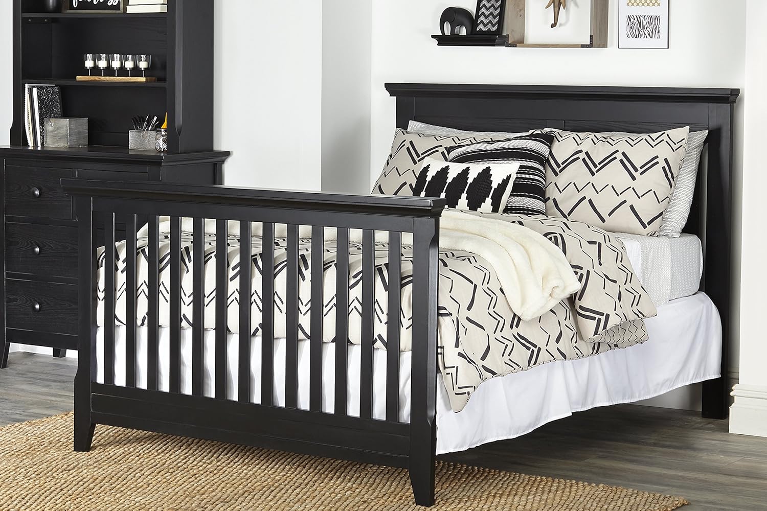 Baby Cache Overland 4 in 1 Convertible Crib in a Classic Heritage Black Finish