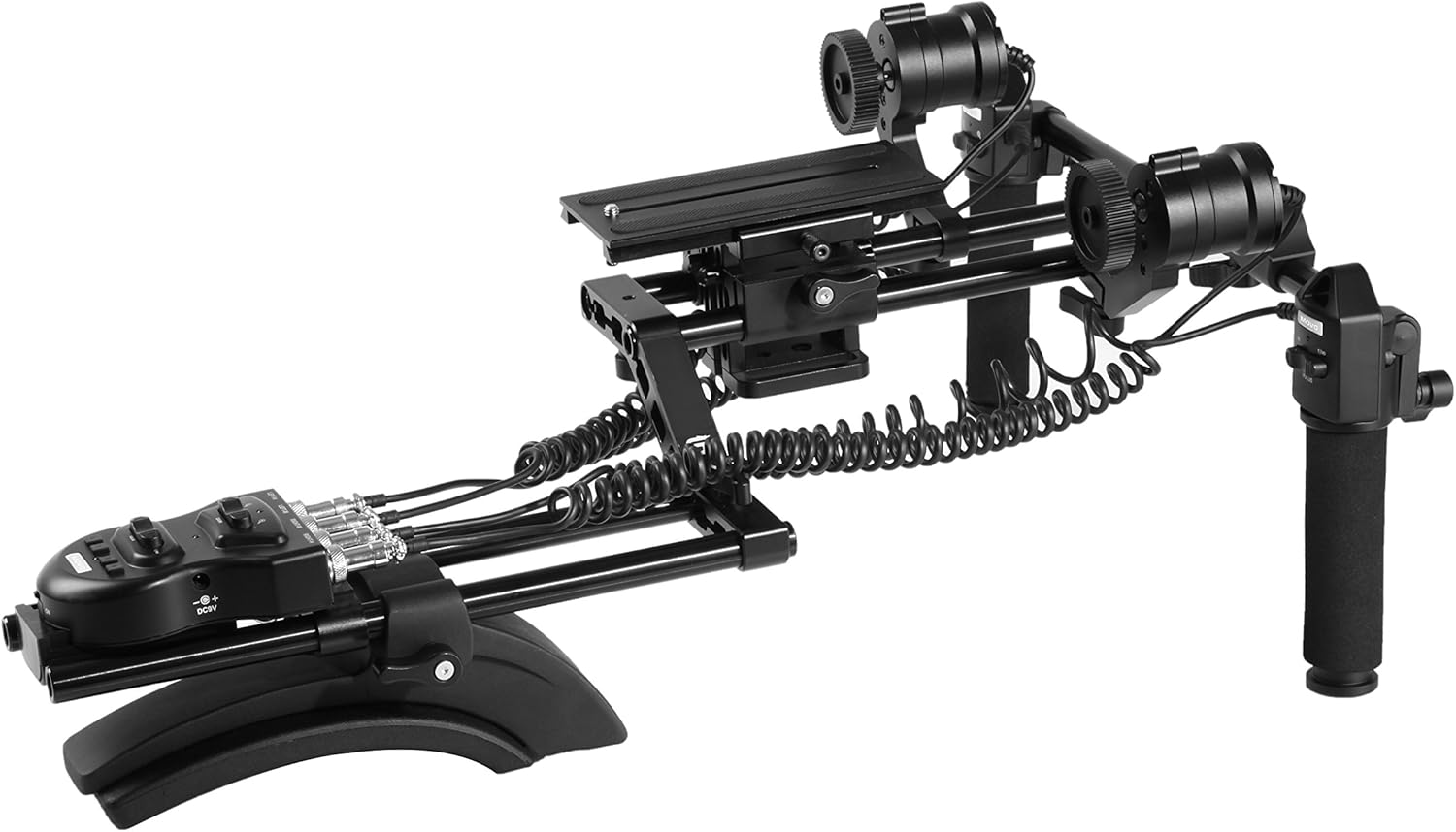 Movo/Sevenoak DSLR Shoulder Rig with Motorized Follow Focus and Zoom Control - Camera Shoulder Mount for DSLR Cameras