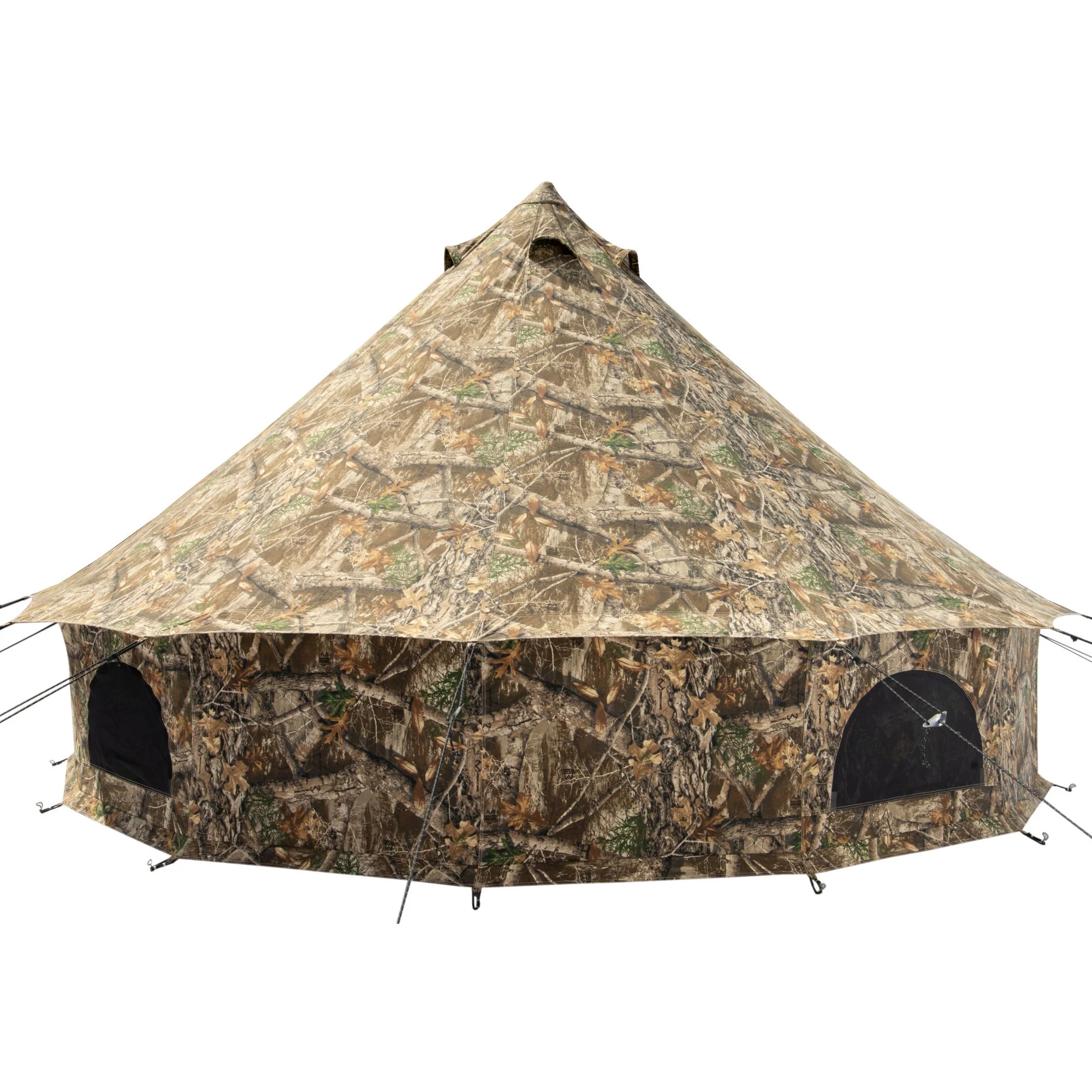 WHITEDUCK Regatta Canvas Bell Tent w/Stove Jack, Sandstone Beige, 13', Water Repellent 4-Season Camp