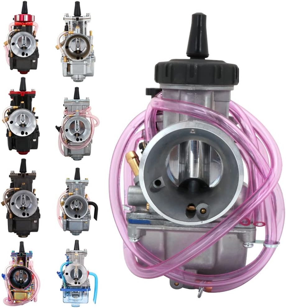 PWK 32mm Carburetor Motorcycle Power Jet Carb Racing Performance Universal For 125cc to 200cc Pit Dirt Bike Motocross Enduro On/Off Road ATV Quad Scooter Black