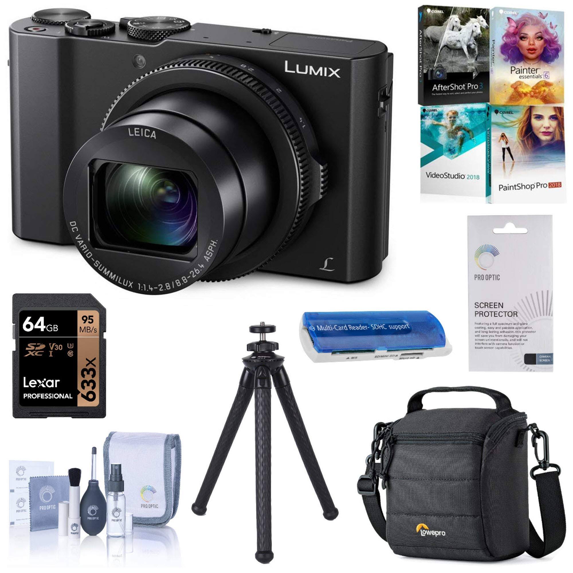 Panasonic Lumix Dmc-lx10 Digital Camera, 20MP 1x22 Sensor - Bundle with 64GB SDXC Card, Camera CA