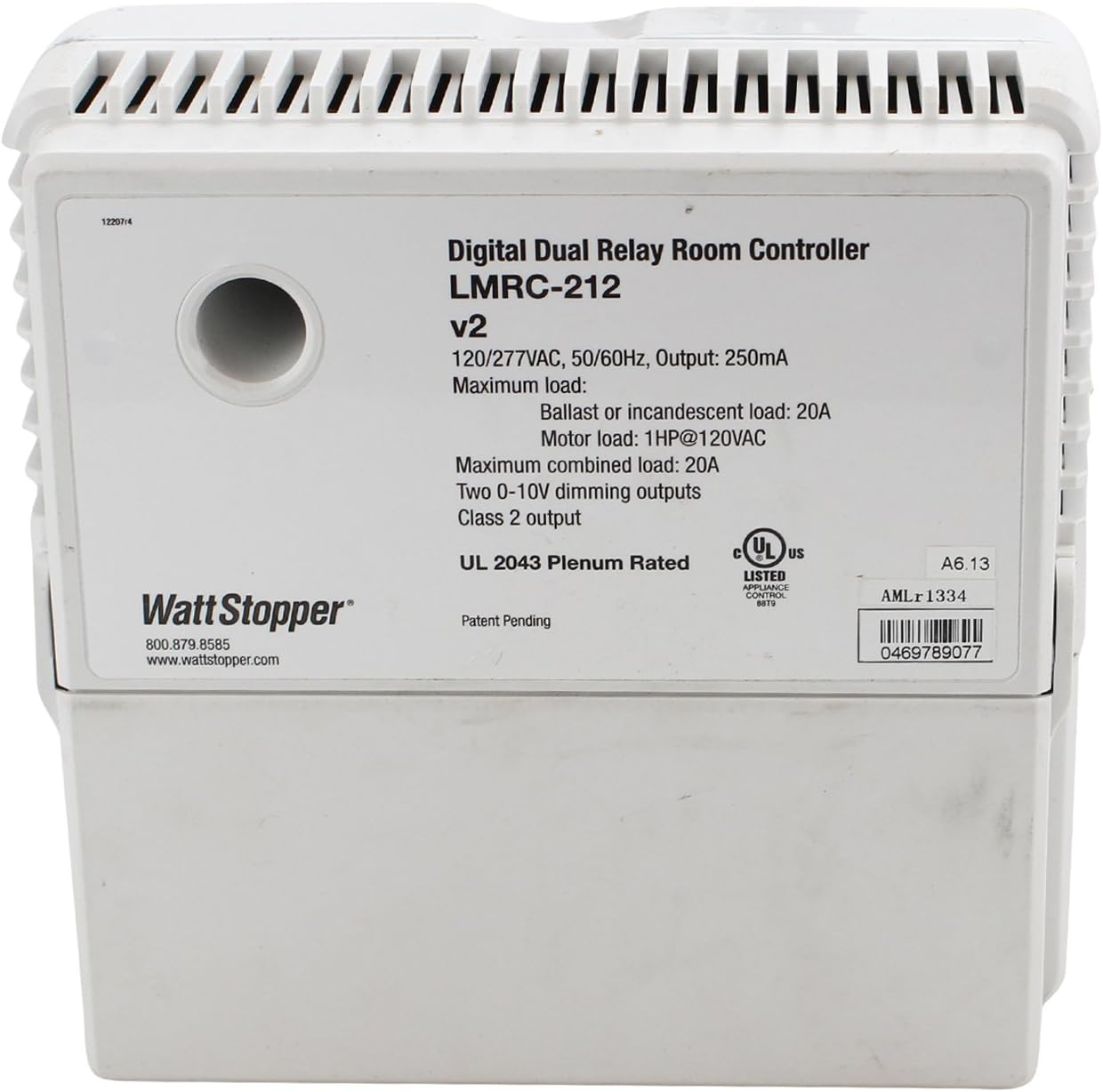Watt Stopper LMRC-221 Digital Room Controller, RJ-45, Universal Dimming, 120/277V