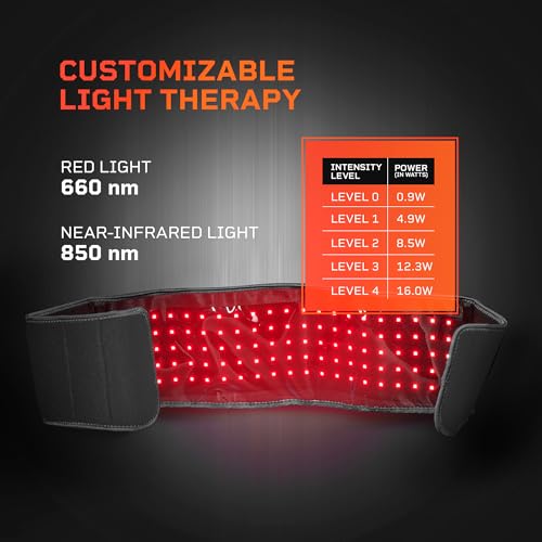 Lifepro Red Light Therapy Belt - Near Infrared Light Therapy & Red Light Therapy for Body, Relaxing Muscle, Inflammation, Improve Circulation - Infrared Therapy or Infrared Light Therapy Device