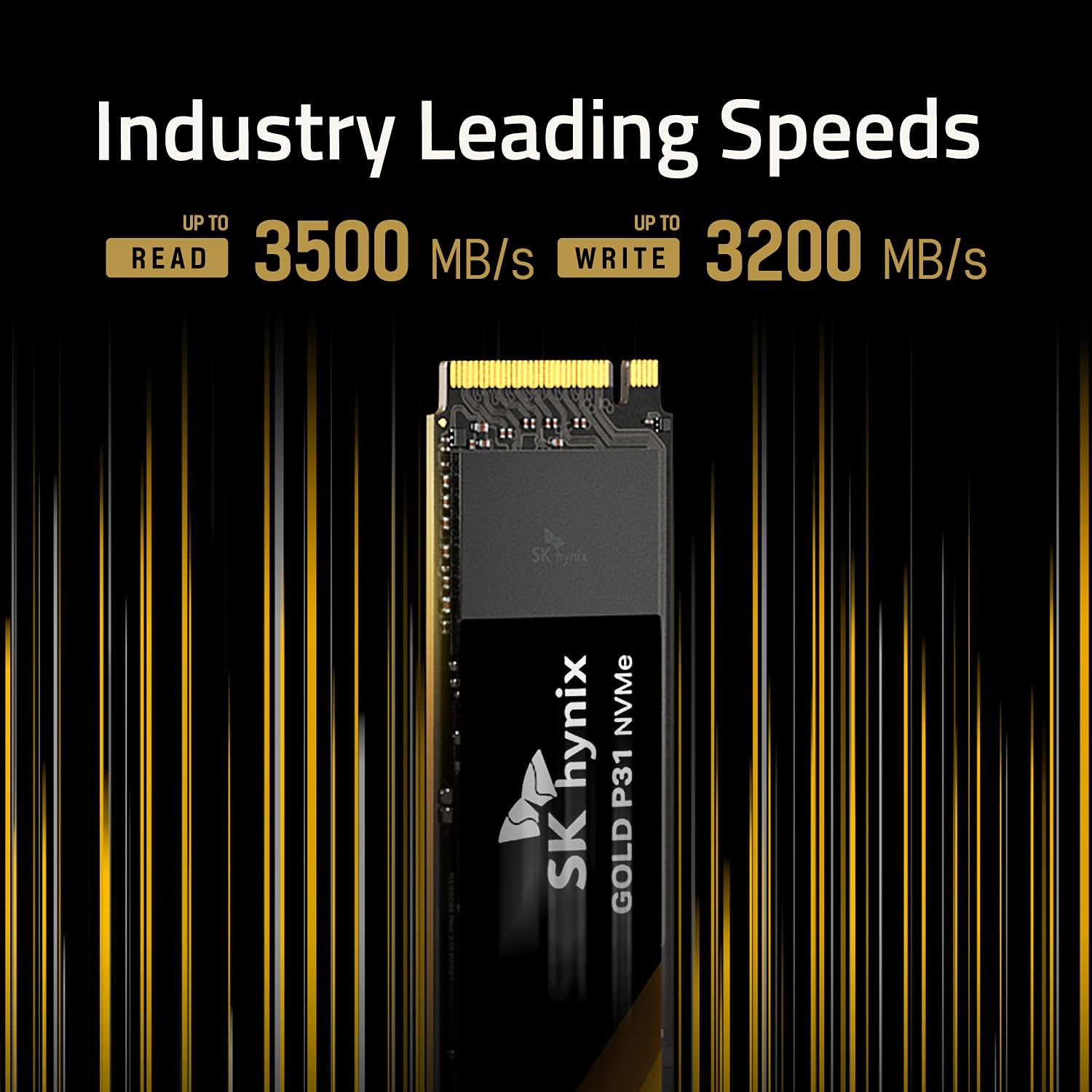 SK hynix Gold P31 2TB PCIe NVMe Gen3 M.2 2280 Internal SSD l Up to 3500MB/S l Compact M.2 SSD Form Factor SK hynix SSD - Internal Solid State Drive with 128-Layer NAND Flash