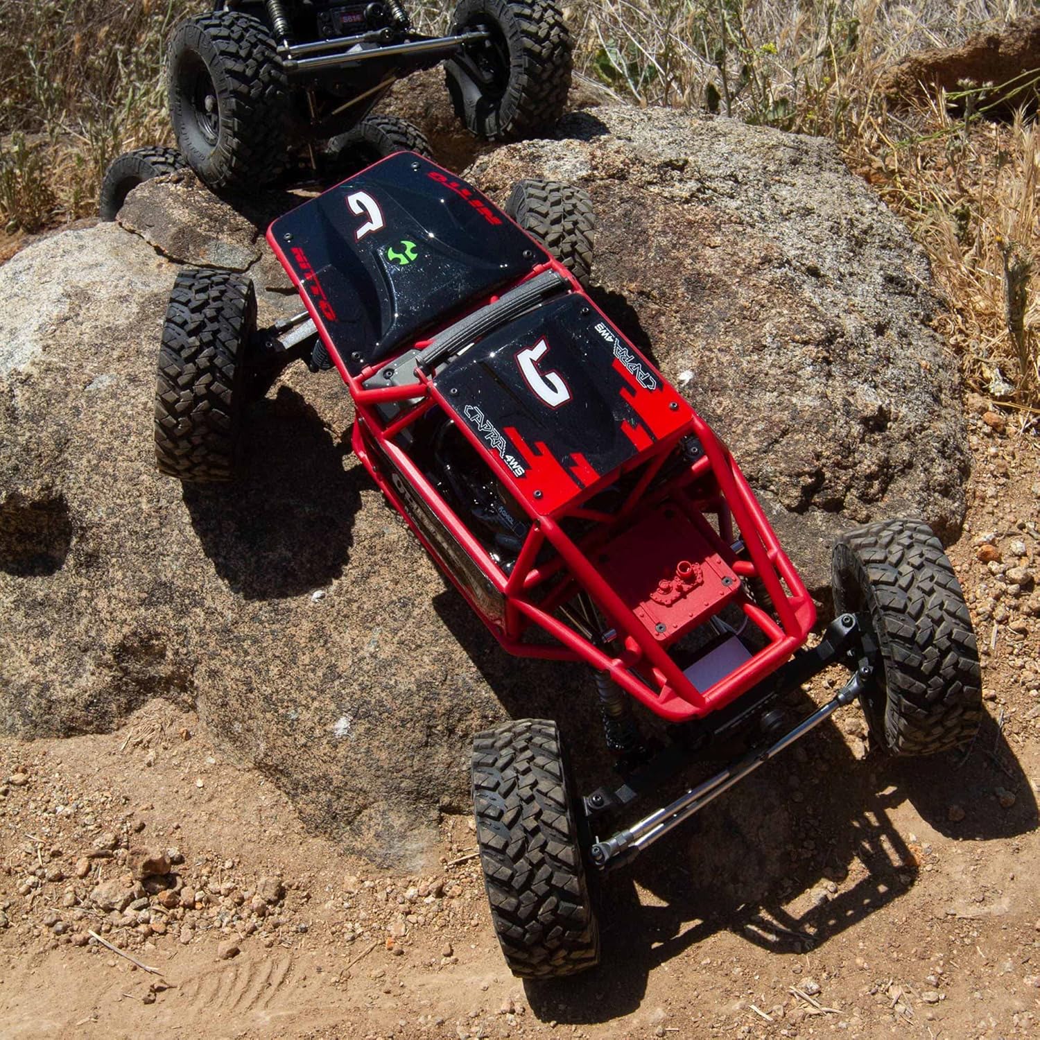 Axial RC Truck 1/10 Capra 1.9 4WS Unlimited Trail Buggy RTR (Batteries and Charger Not Included), Red, AXI03022T1
