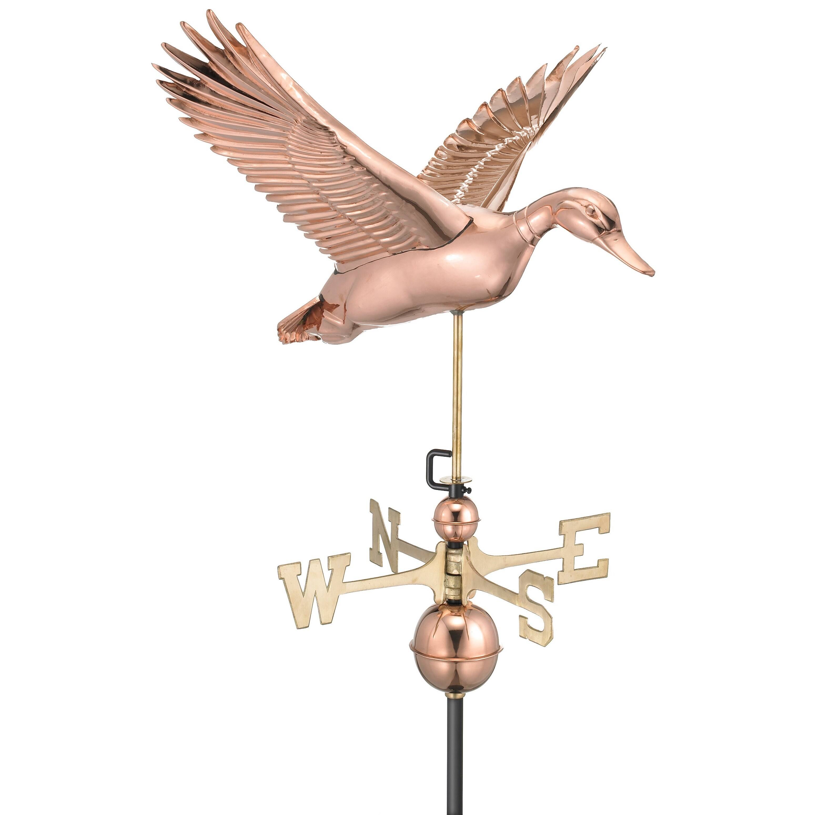 Good Directions Flying Duck with Arrow Weathervane - Pure Copper