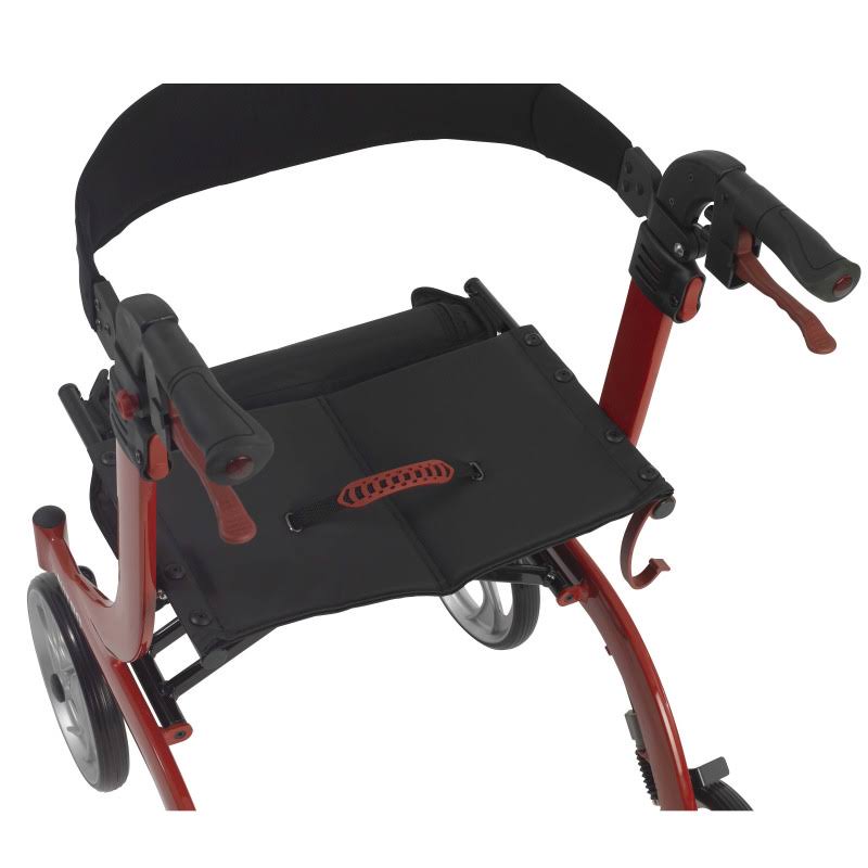 Drive Medical RTL10266 Nitro Euro Style Walker Rollator, Red