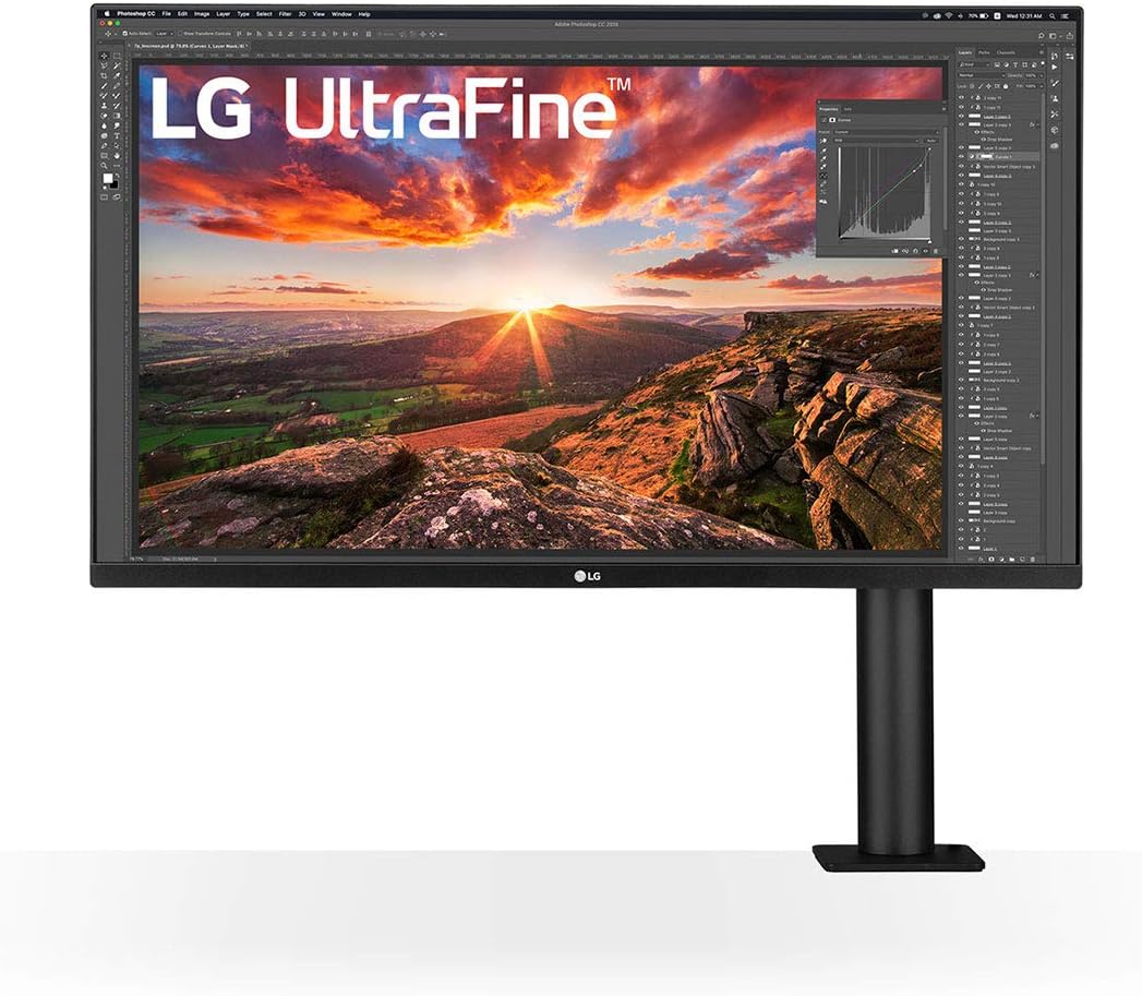 LG 27 inch Ergo IPS UHD 4K Ultrafine Monitor, Black, 27BN88U-B