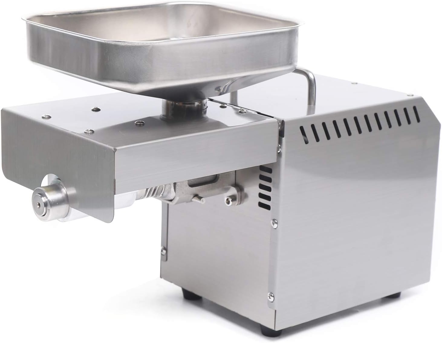 Oil Press Machine, 600W Oil Extractor, Stainless Steel Kitchen Oil Expeller Press Mill, Cold & Hot Pressing Oil Presser Maker for Commercial & Home Use