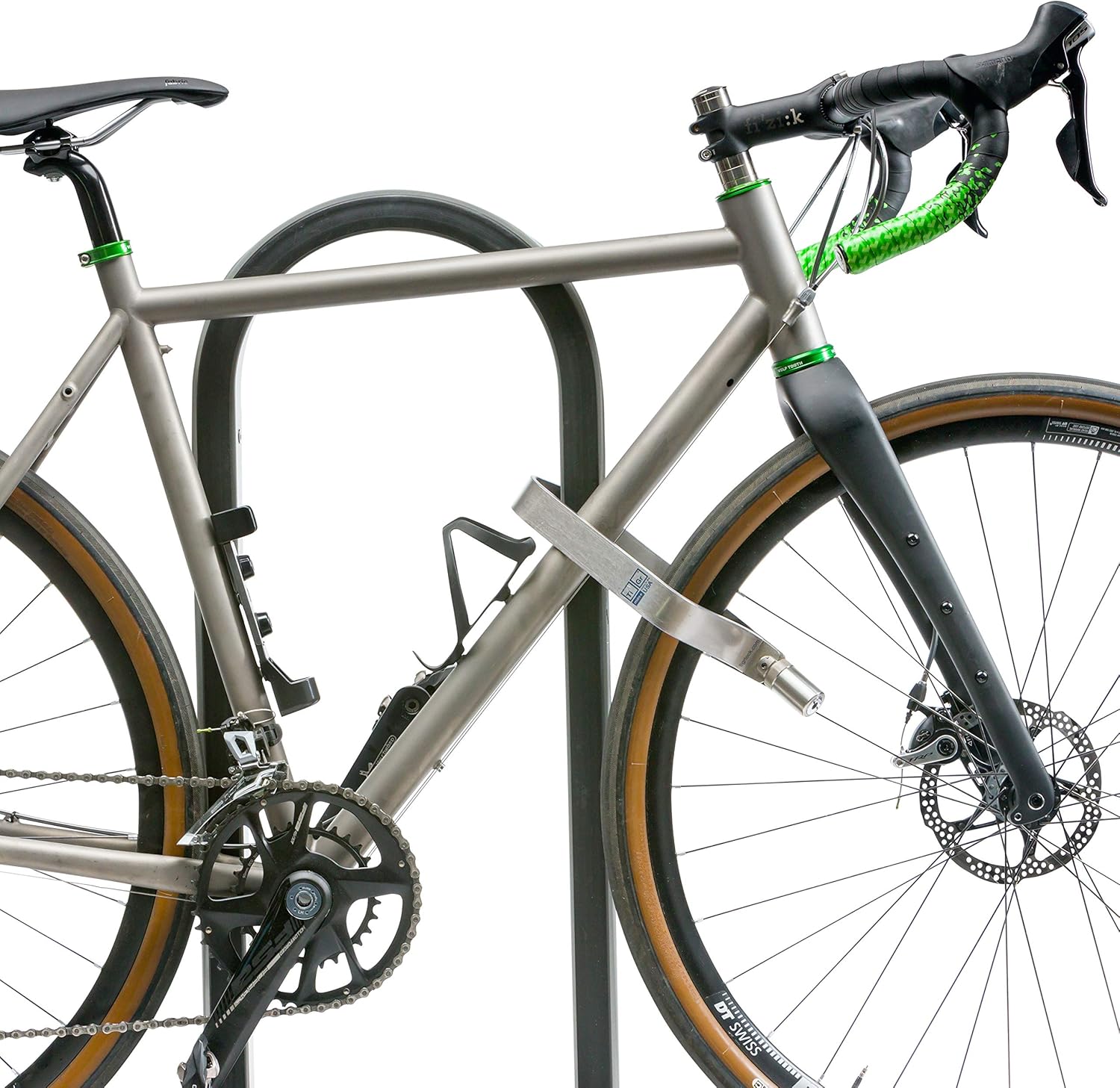 TiGr Mini+ 2-Pack Titanium Bike Locks. This Bicycle U Lock with 2 Mounting Clips are Heavy Duty, Lightweight & High Security. Features Disc-Style U-Locks with 4 Keys (4"/102mm Wide, 8"/203mm Long)