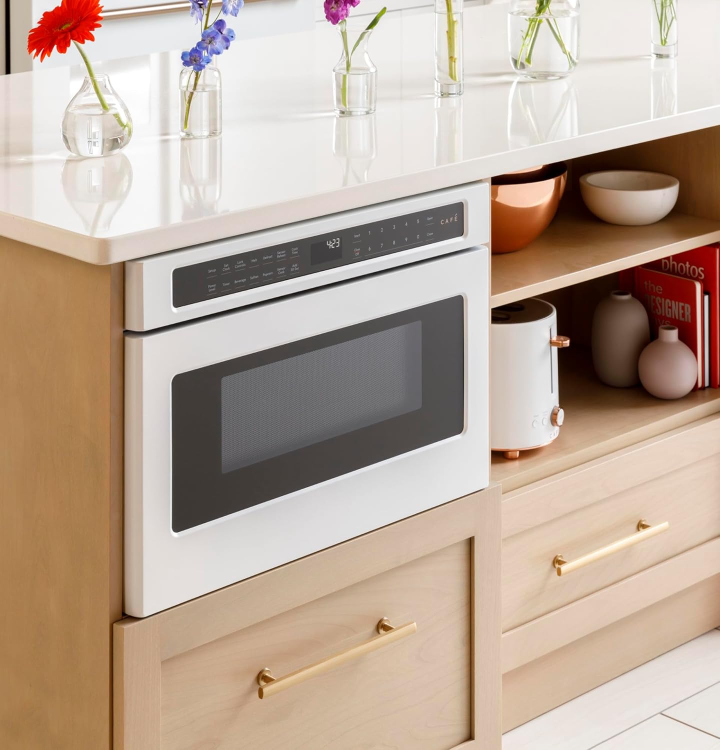 Cafe CWL112P 24 Inch Wide 1.2 Cu. Ft. Built-In Microwave Drawer Oven - Matte White