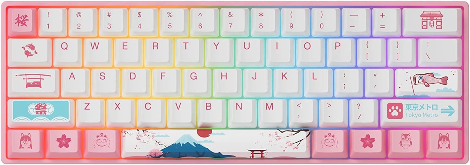 EPOMAKER AKKO 3061S World Tour R2 60% Wired Hotswap Mechanical Gaming Keyboard with RGB Backlight, Dye Sublimation PBT Keycaps, NKRO Programmable for Gamers/Mac/Win (Gateron Orange Switch, 61 Keys)