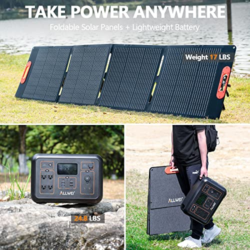 ALLWEI Portable Power Station Solar Generator