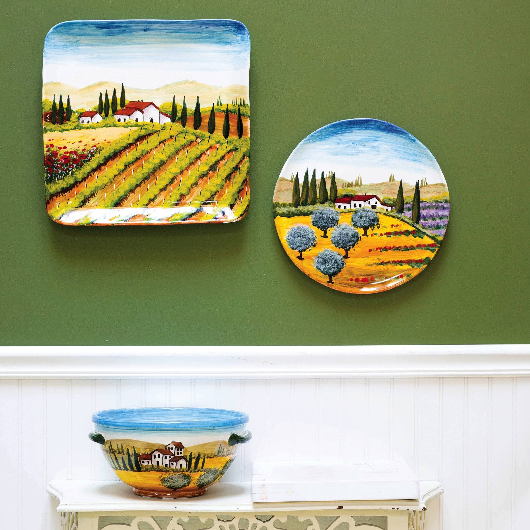 Vietri Wall Plates Tuscany Round Wall Plate