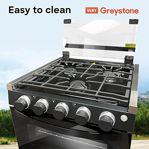 Greystone, 12 Volt RV Gas Range and Cooktop, Stove and Oven Combo, 17 Inch