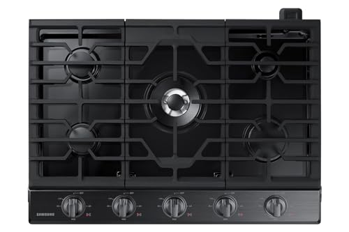 SAMSUNG 30" Built In Smart Gas Cooktop with Illuminated Knobs, 5 Burners