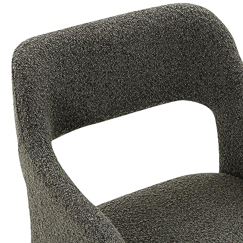 POLY & BARK Chios Dining Chair, Juniper Green Boucle