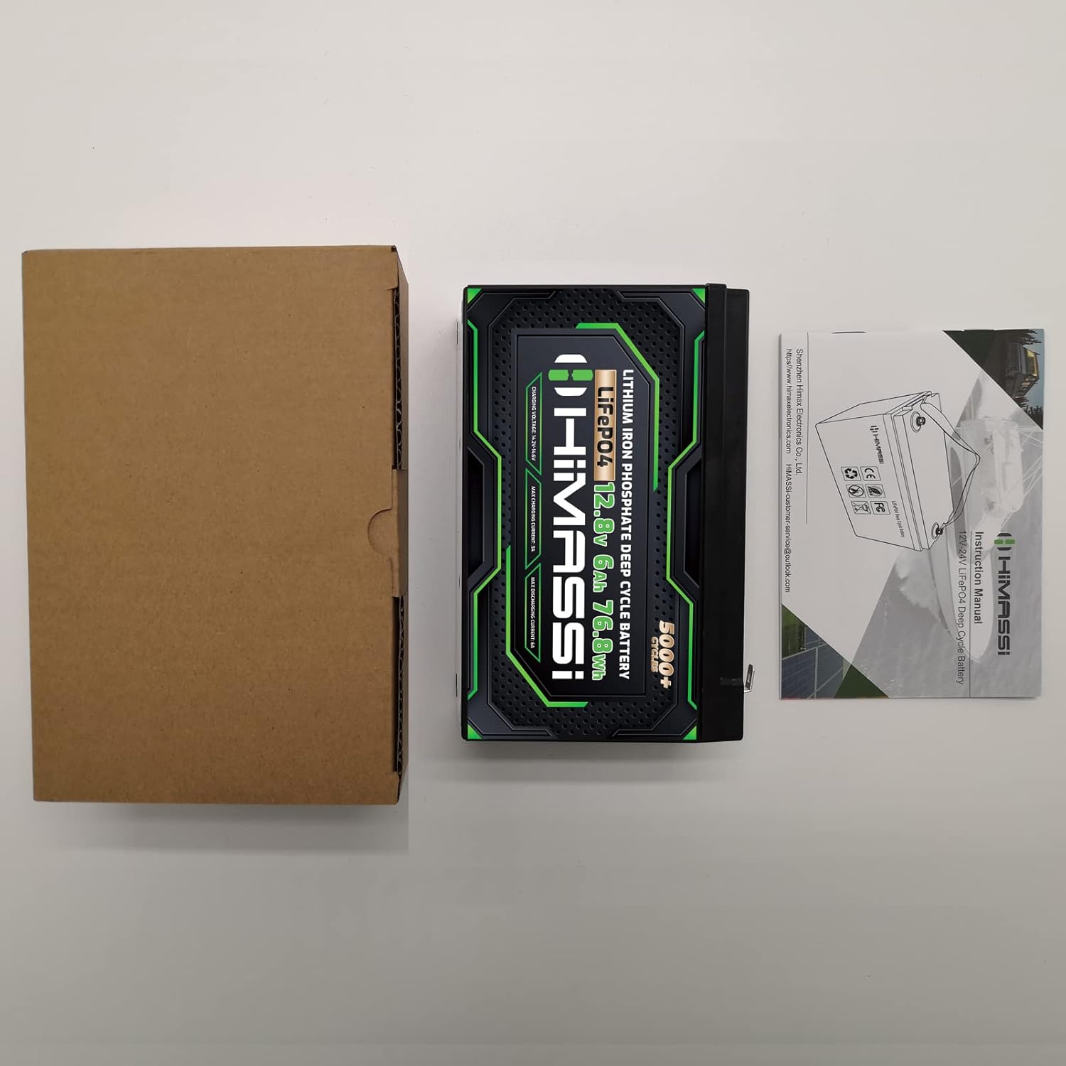 24V 200Ah Rechargeable Deep Cycle Lithium Ion Battery, Built-in 200A BMS, 24 Volt LiFePO4 Battery for Solar Power System, RV, Camper, Marine, Overland Van, Caravan, Home, Off Grid