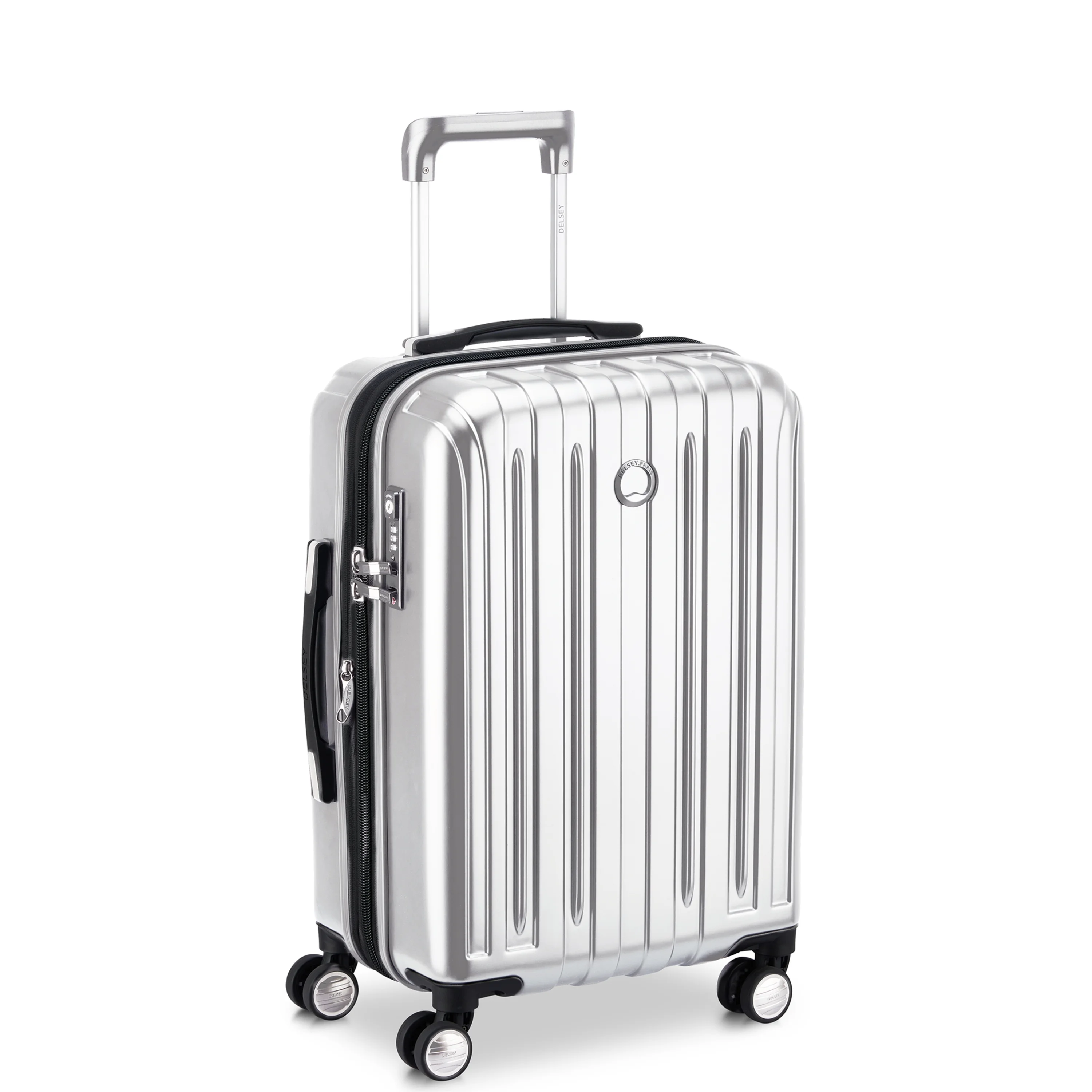 DELSEY PARIS Titanium 21" Hardside Spinner Carry-On, Silver - Curated Treasures Market