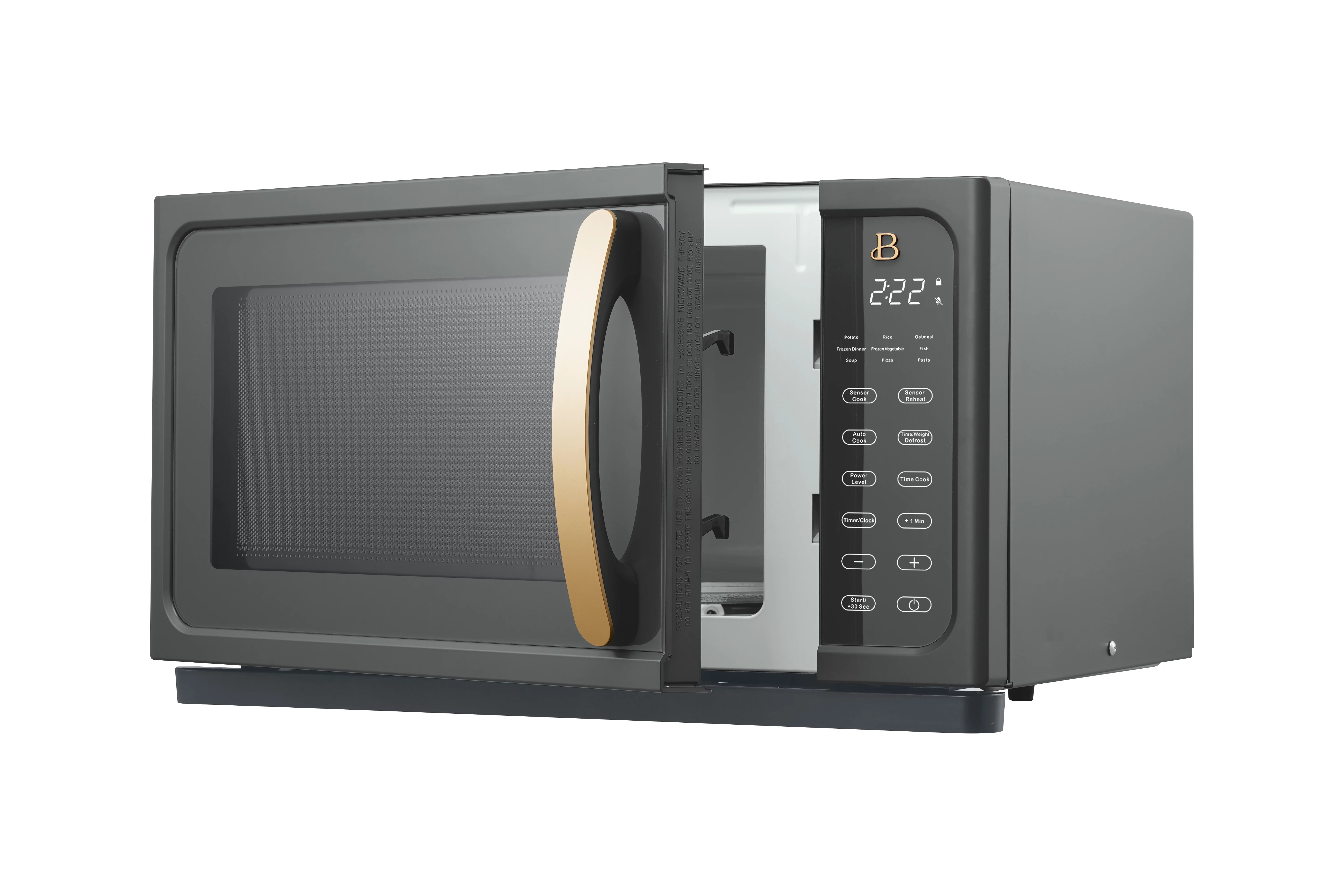 Beautiful 1.1 Cu ft 1000 Watt, Sensor Microwave Oven, White Icing by Drew Barrymore, New