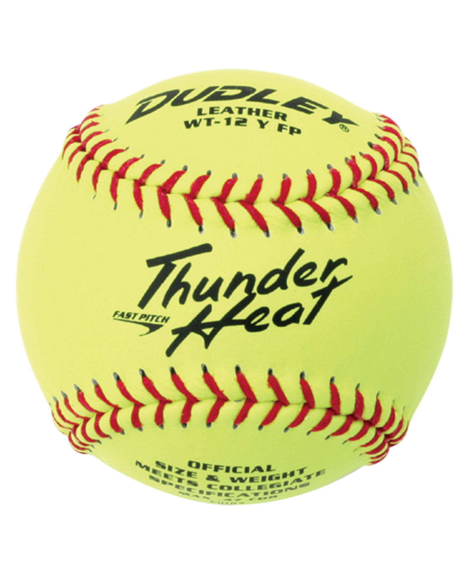 Dudley 12x22 Thunder Heat Leather Fastpitch Softball (Dozen)