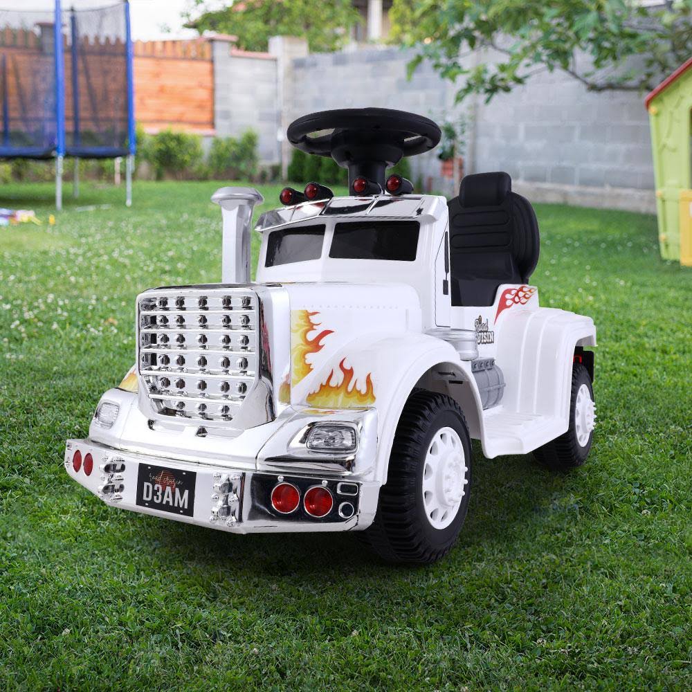 Ride On Cars Kids Electric Toys Car Battery Truck Childrens Motorbike Toy Rigo - White