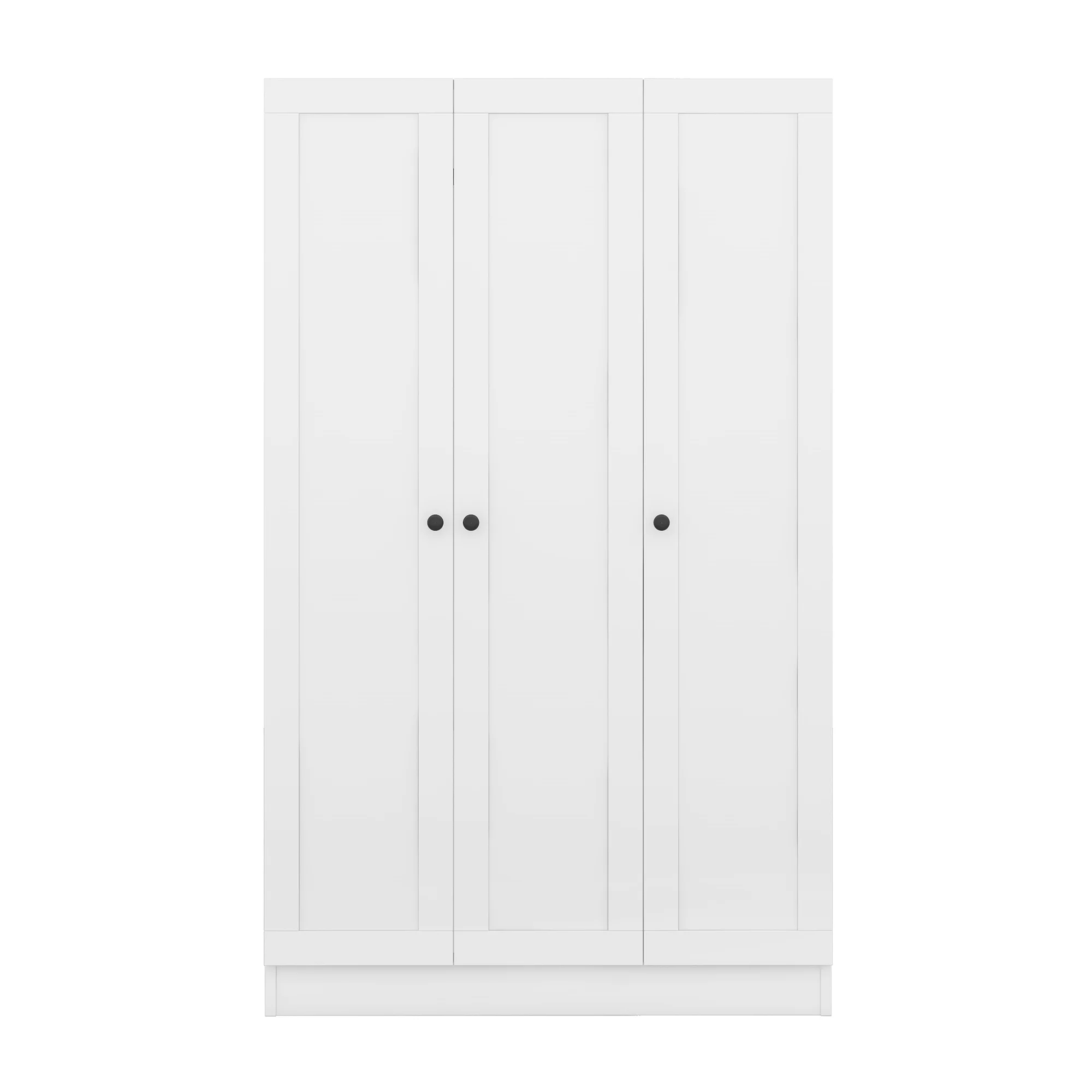 Modern Wood Wardrobe Closet with Doors Shelevs and Hanging Rail, Freestanding Armoires Storage Cabinet Organizer for Bedroom Gym School
