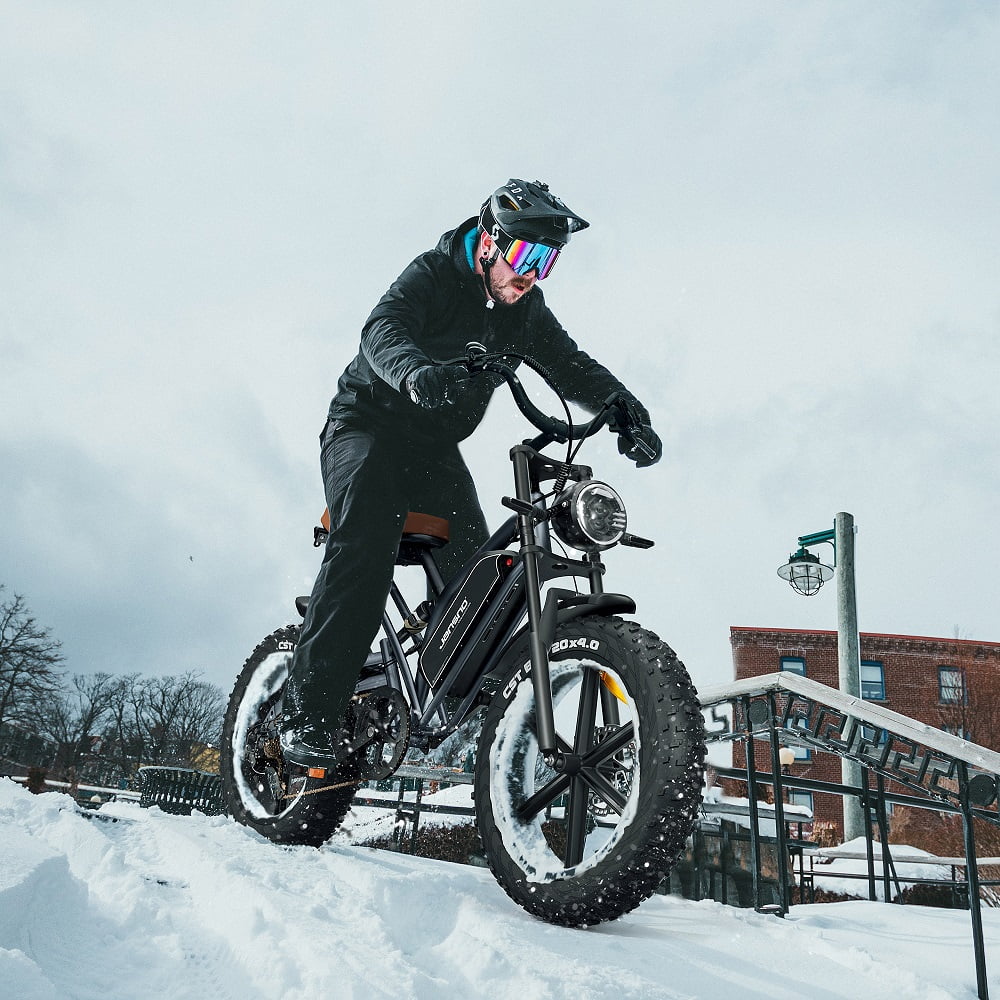 JANSNO X50PElectric Bike 20" x 4.0 Electric Bike for Adults with 750W Brushless Motor, Long-Lasting 48V 14Ah Removable Battery, 7-Speed Transmission , 20 Inch Fat Tires,Integrated wheels,UL Certified.