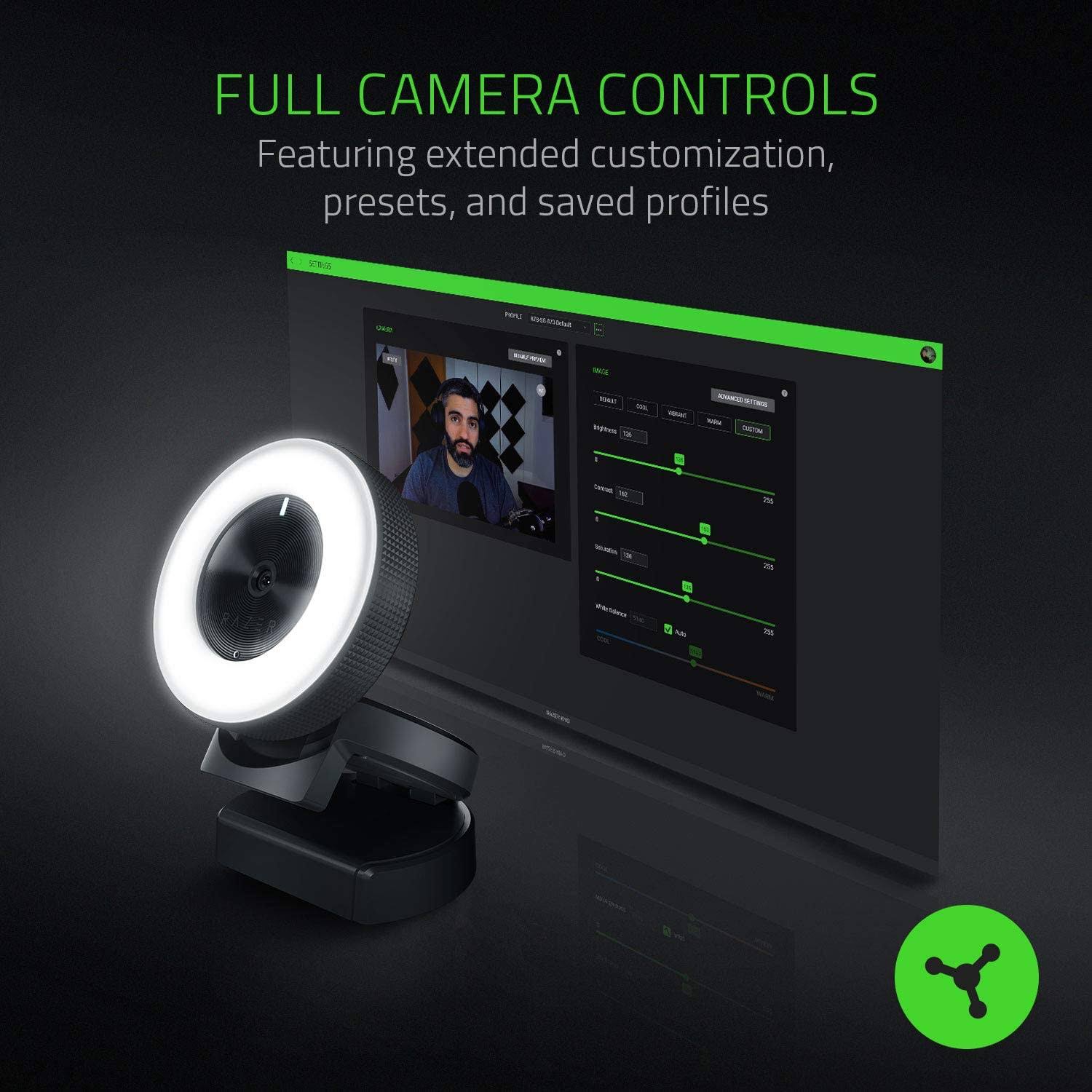 Razer Kiyo-Ring Light Equipped Camera Certified Refurbished Brown Box