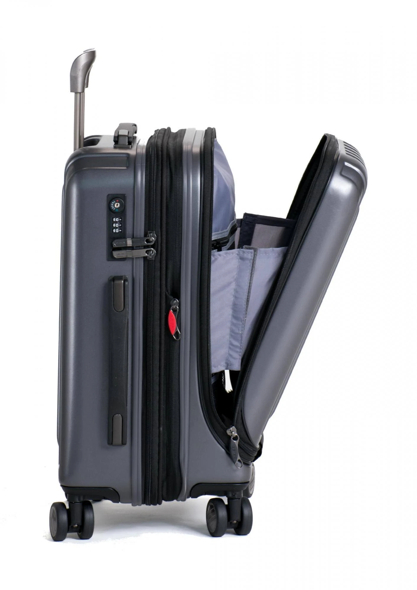 Delsey Helium Titanium International Carry-On Spinner Trolley Silver