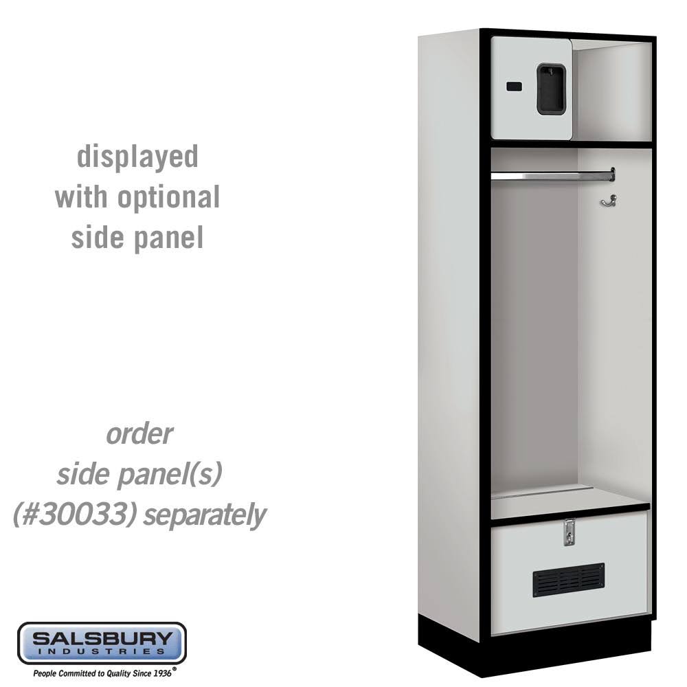 Salsbury Industries Open Access Designer Wood Locker, 18-Inch, Blue
