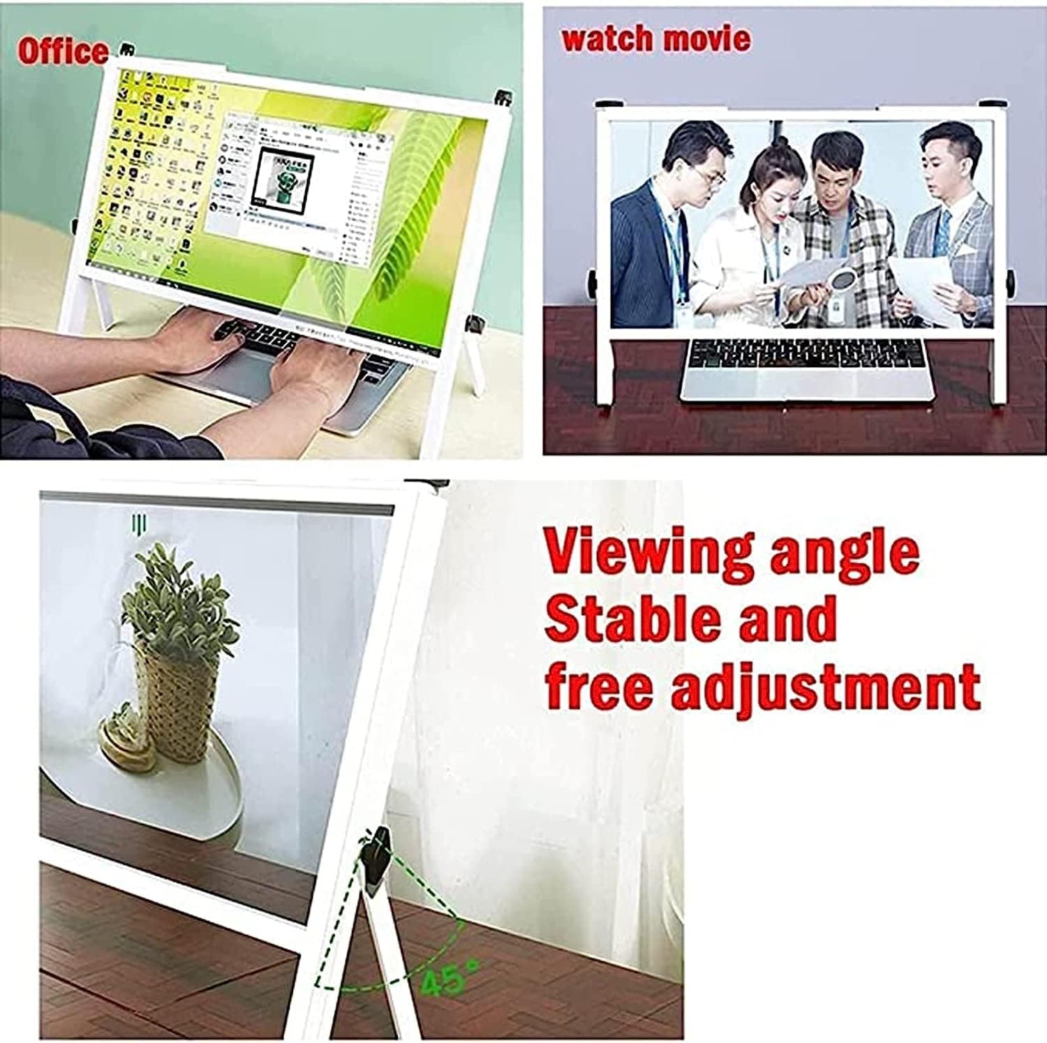 Magnifying Glass,Laptop Screen Anti-Blue Light Computer Screen Protector, 21 Inch Convenient Folding Projection Display, A Gift for Family and Childrendesk Accessories
