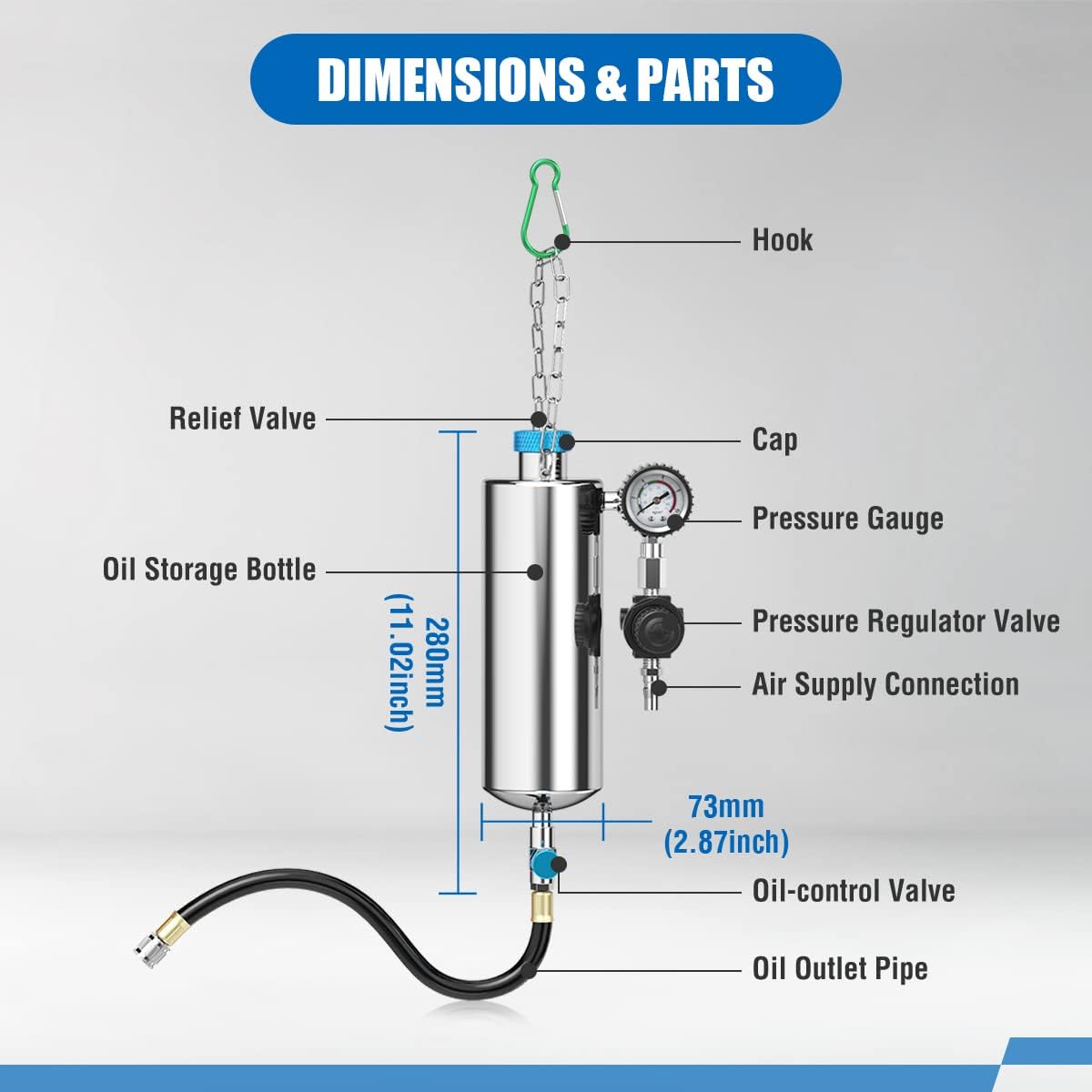 Autory Fuel Injector Cleaner Machine for Gasoline Car, Non-Dismantle Fuel System Cleaner Set with 3 Years Warranty, Fuel Injector Nozzle Flushing for EFI Throttle