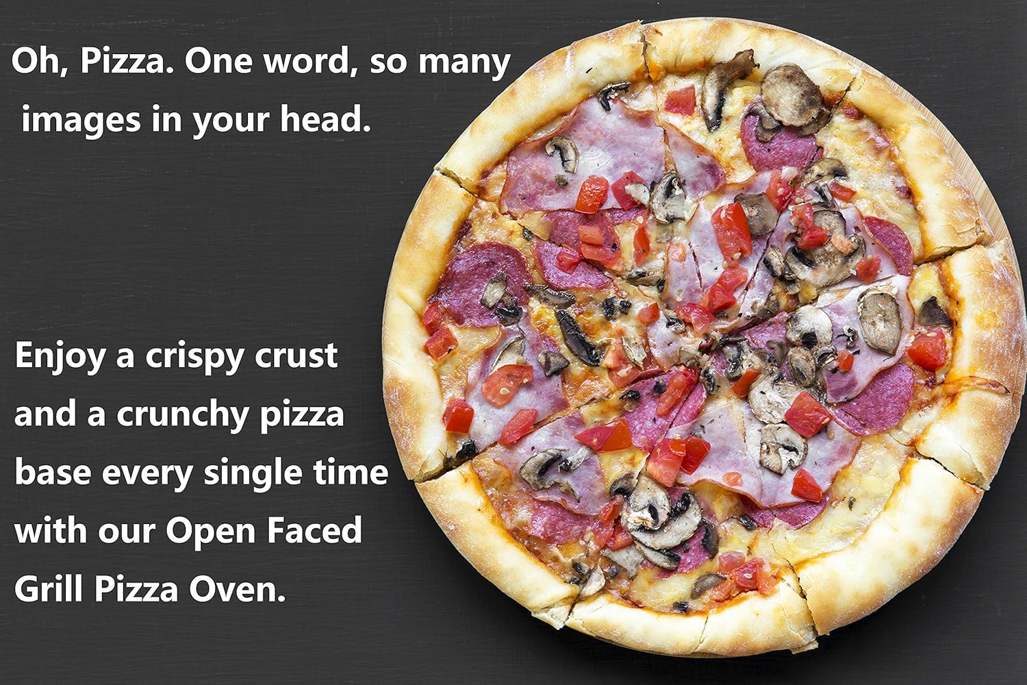DELSbbq Open Faced Grill Pizza Oven for Gas or Charcoal Grill, Includes Ceramic Stone and Thermometer