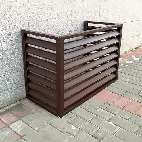 Aluminum Air Conditioner and Heat Pump Cover , Outdoor Cover for Mini Split Ac Unit , Radiator Cover Shelf，Fence to Hide Air Conditioner , Outer Materia , Suitable for Indoor and Outdoor